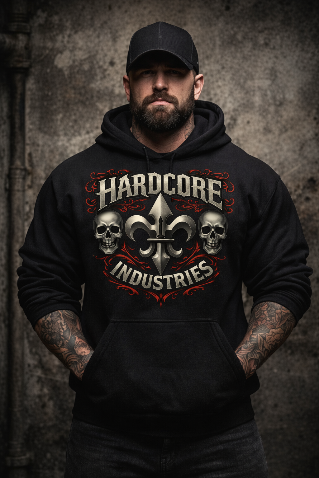 Hardcore Men's "Crest Logo" Hoodie