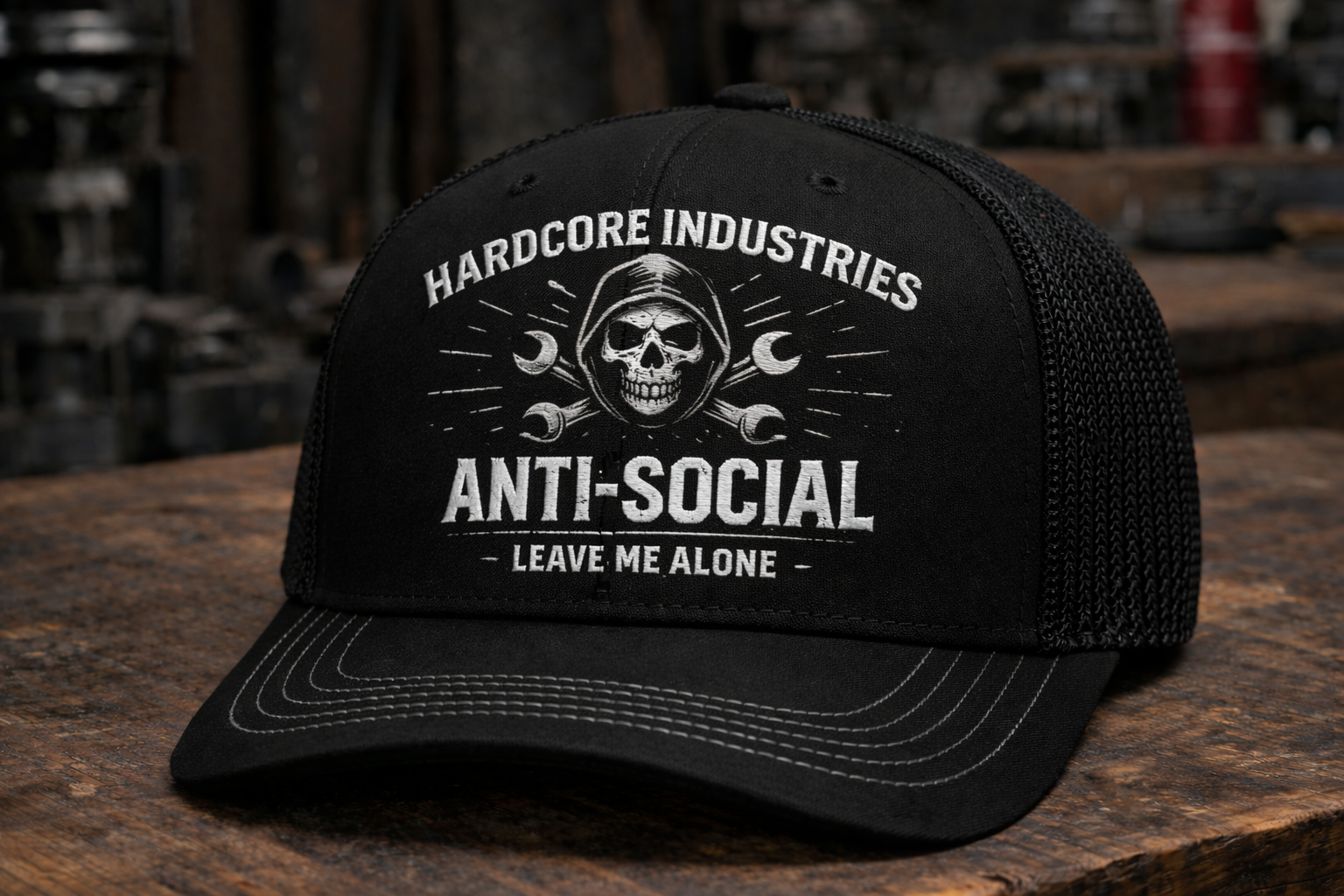 Hardcore Unisex "Anti-Social" Trucker Cap