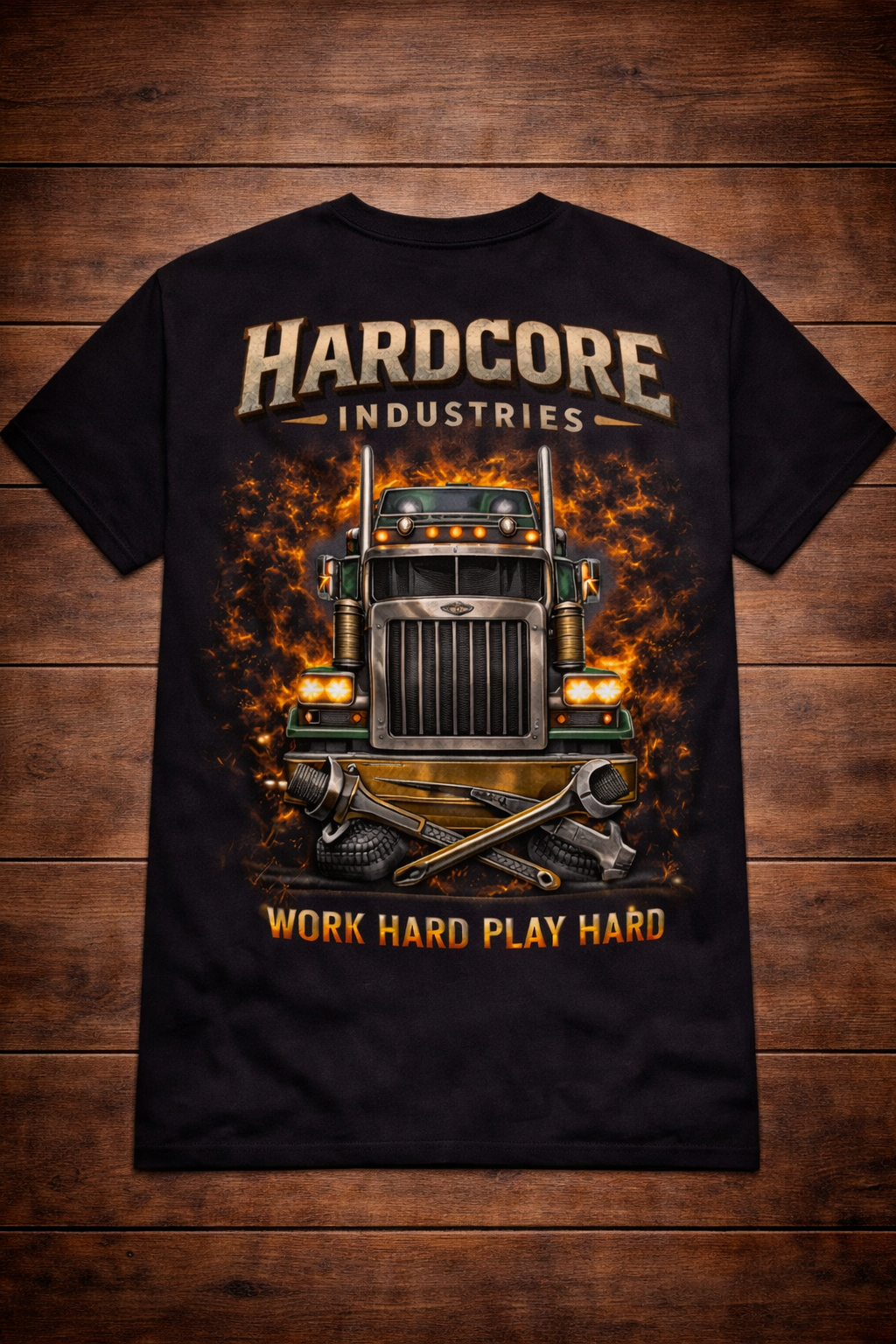Hardcore "Work Hard, Play Hard Trucker" T-Shirt
