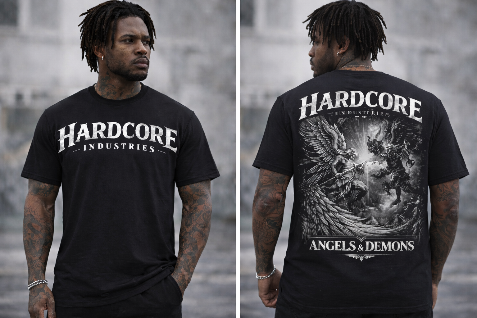 Hardcore "Fallen Angel - Gothic White" T-Shirt
