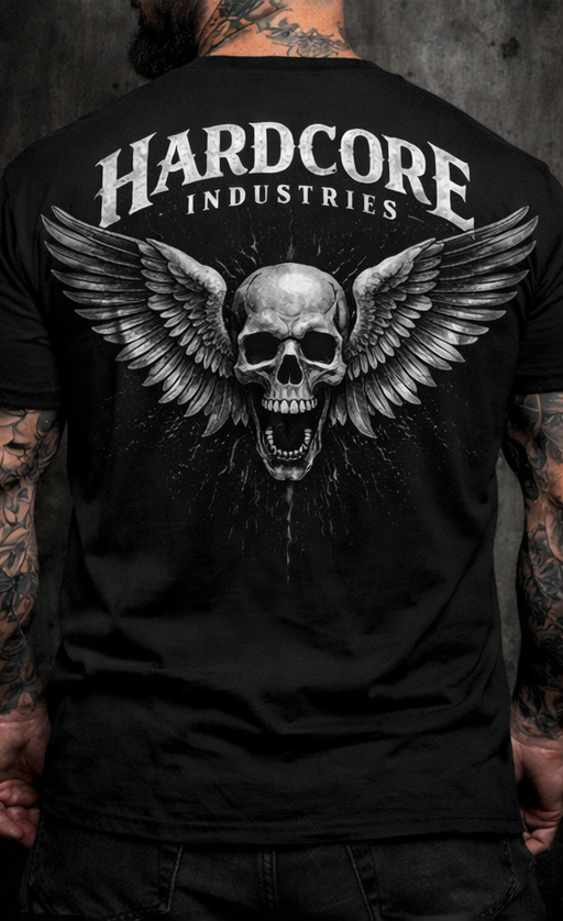 Hardcore "Screaming Skull with Wings" T-Shirt