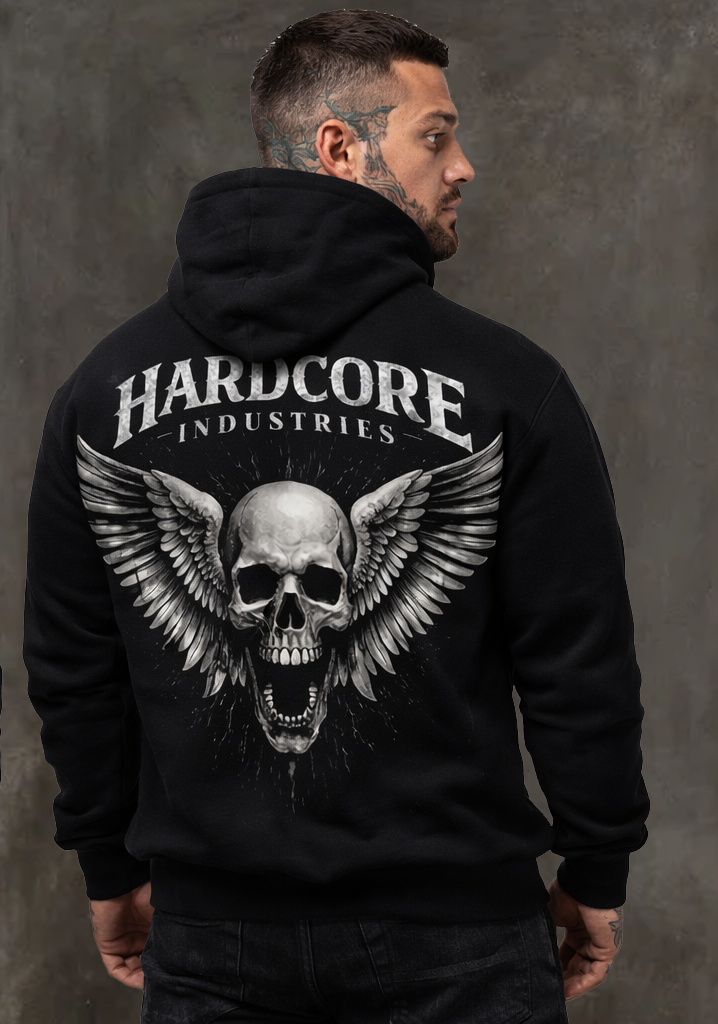 Hardcore "Screaming Skull with Wings" Hoodie