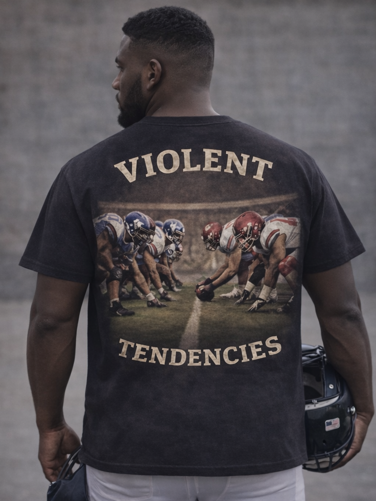 Hardcore "Violent Tendencies Football" T Shirt