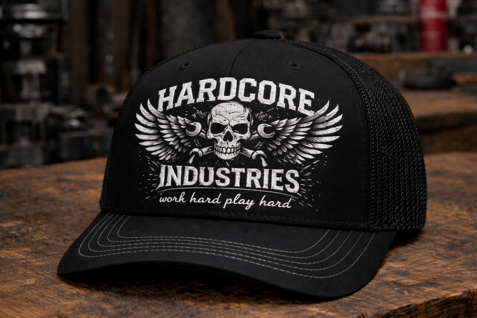 Hardcore "Skull and Wings" Trucker Cap