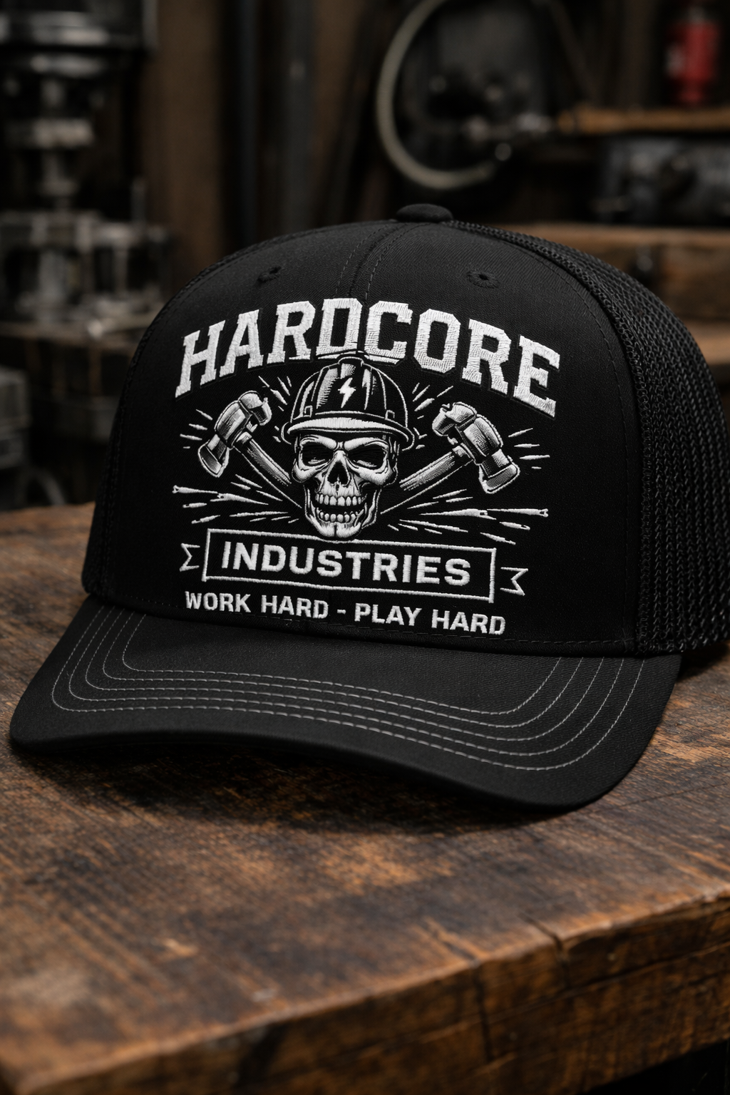 Hardcore "Work Hard Play Hard" Trucker Cap